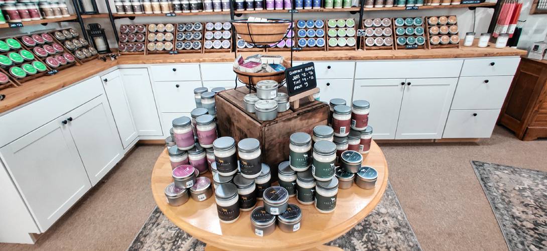 Grey Horse Candle Company sells soy-based wax candles in a variety of equestrian-themed scents, all made by hand in Peterborough.