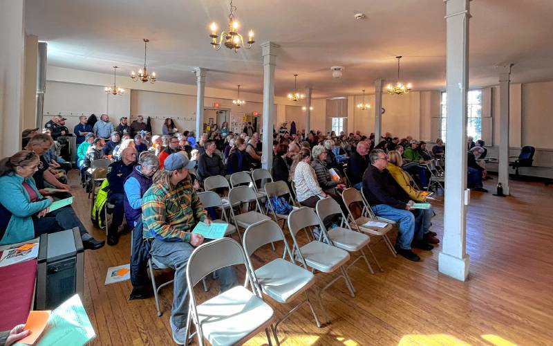More than 130 voters attended Greenfield Town Meeting on Saturday at the Greenfield Community Meetinghouse. 