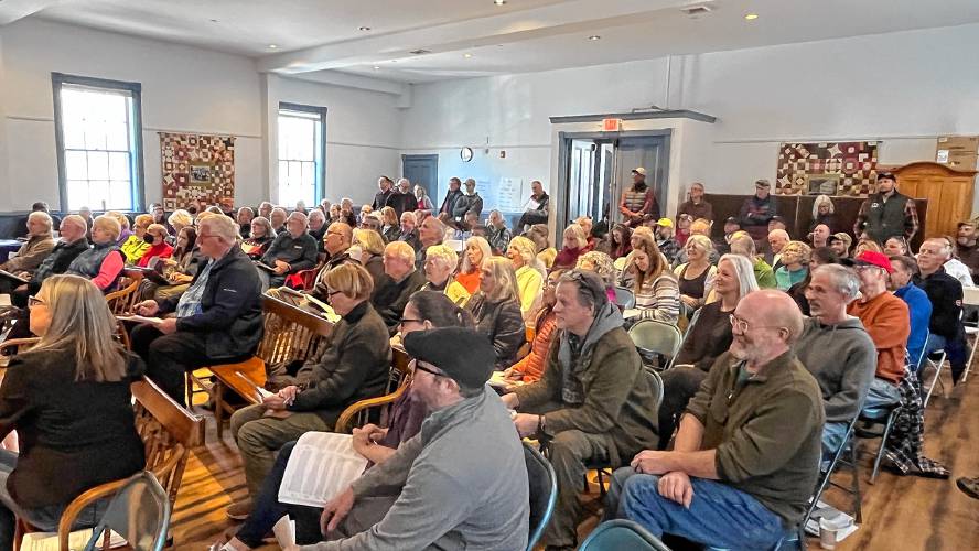 Residents gather for Francestown Town Meeting.