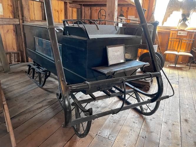 Francestown’s antique winter hearse sleigh. 