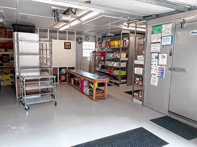 The St. Vincent de Paul Food Pantry was refreshed with new paint and shelves last year. 