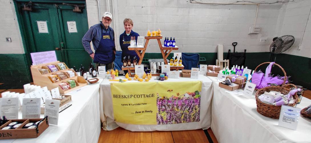 Jim and Claudia Larkin of Beeskep Cottage Apiary and Lavender Farm.