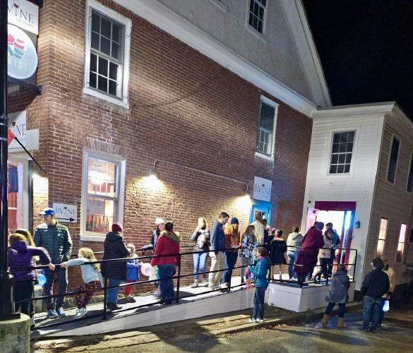 The opening-night line at Twist on Dec. 2. 