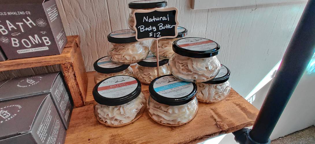  All-natural body butter on display.