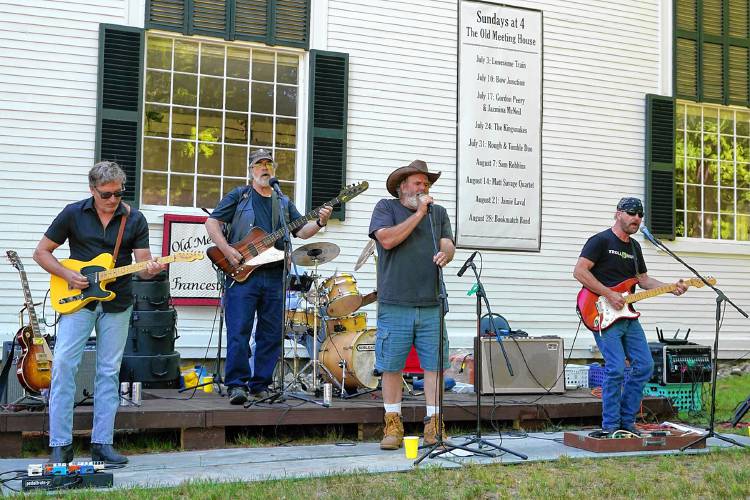Lonesome Train performis during Francestown’s Sundays at 4 concert series.