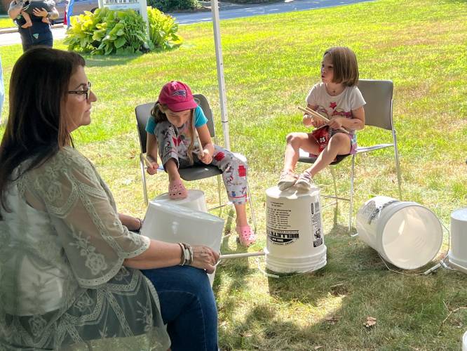 Bucket drumming was a popular event at last year's Front Lawn Fun program.