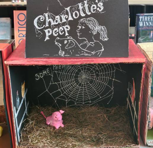 “Charlotte’s Peep,” submitted by Kin Schilling. Based on “Charlotte’s Web” by E.B. White.