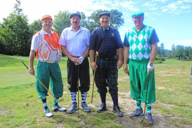 Mark Chamberlain, Mark Norby, Andy Lawn and Bill Sawtelle not only dressed vintage, but used vintage clubs.