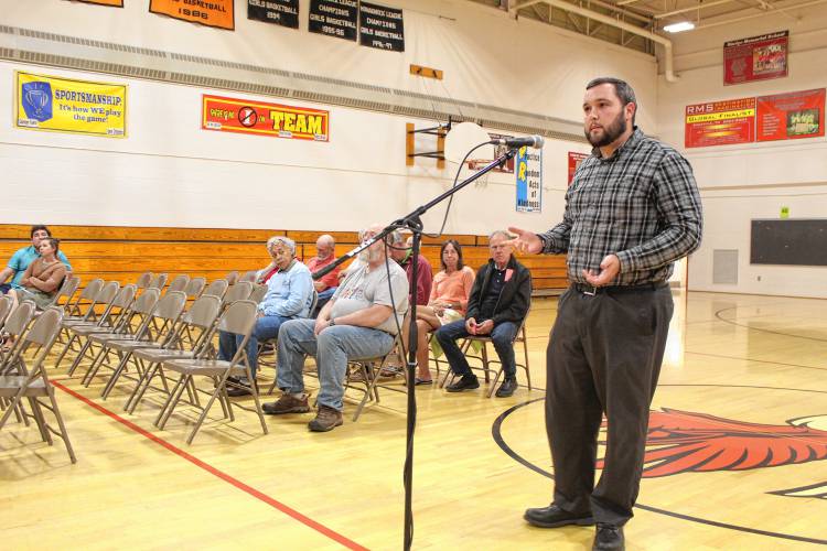 Resident Nathan Flowers speaks on the need for a well-maintained learning environment.