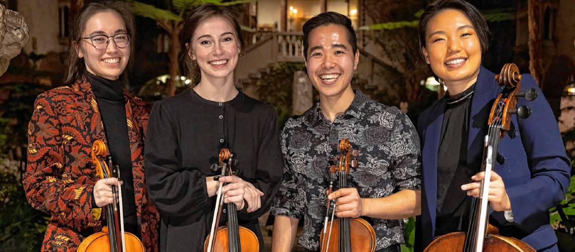 The Rasa String Quartet will perform at the next Music on Norway Pond concert on April 7.
