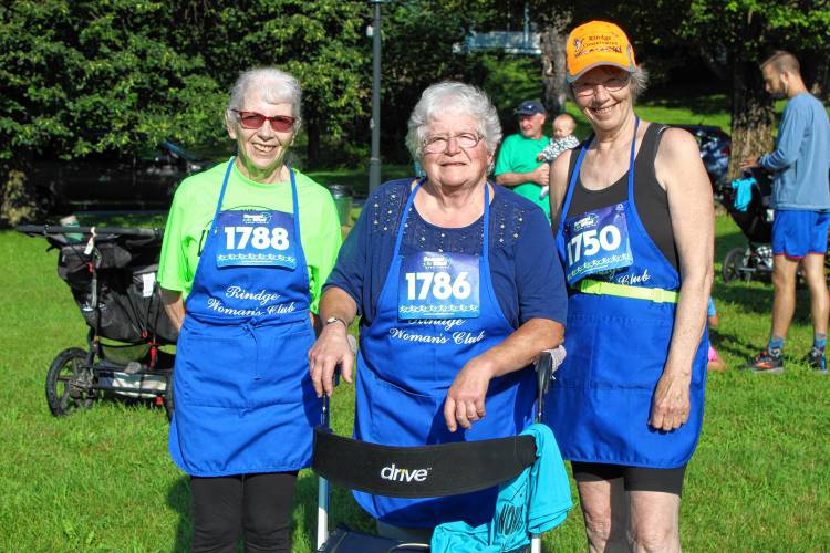 Pat Martin, 73, walked the route with first-time racers Marilyn Griska, 79, and Laurel Cameron, 71. All are from Rindge.