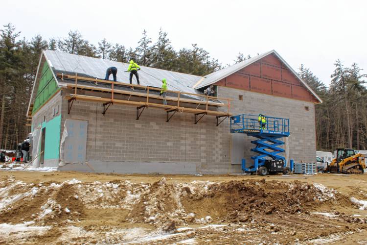 Work on the Cold Stone Springs water-treatment facility is underway on Chamberlain Road in Jaffrey.