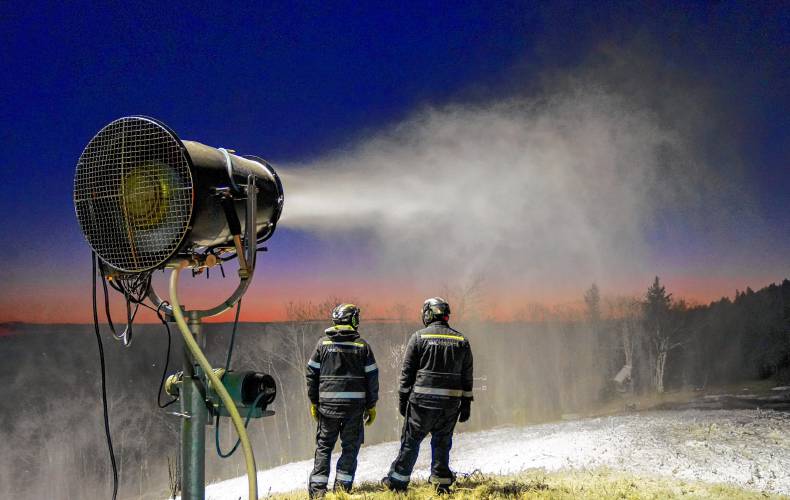 Snowmaking at Crotched Mountain.