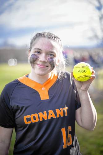  Conant’s Graecen Kirby hit the 400-strikeout milestone in Friday's loss.