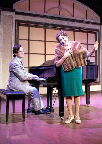Brett Ryback and Joy Hermalyn as Florence Foster Jenkins and her accompanist, Cosme McMoon, in the Peterborough Players’ performance of “Souvenir.”