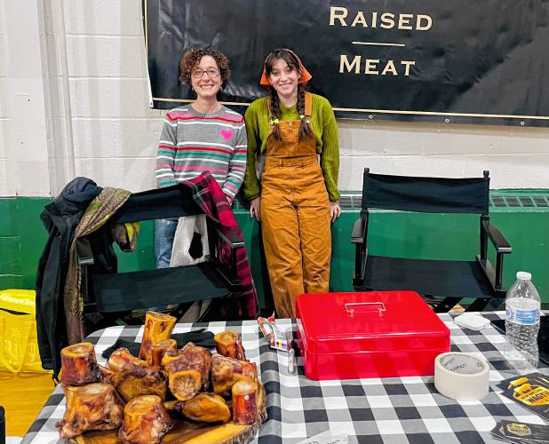 Stacey Radice, left, and Morgaine O’Connor of New England Wagyu Beef. 